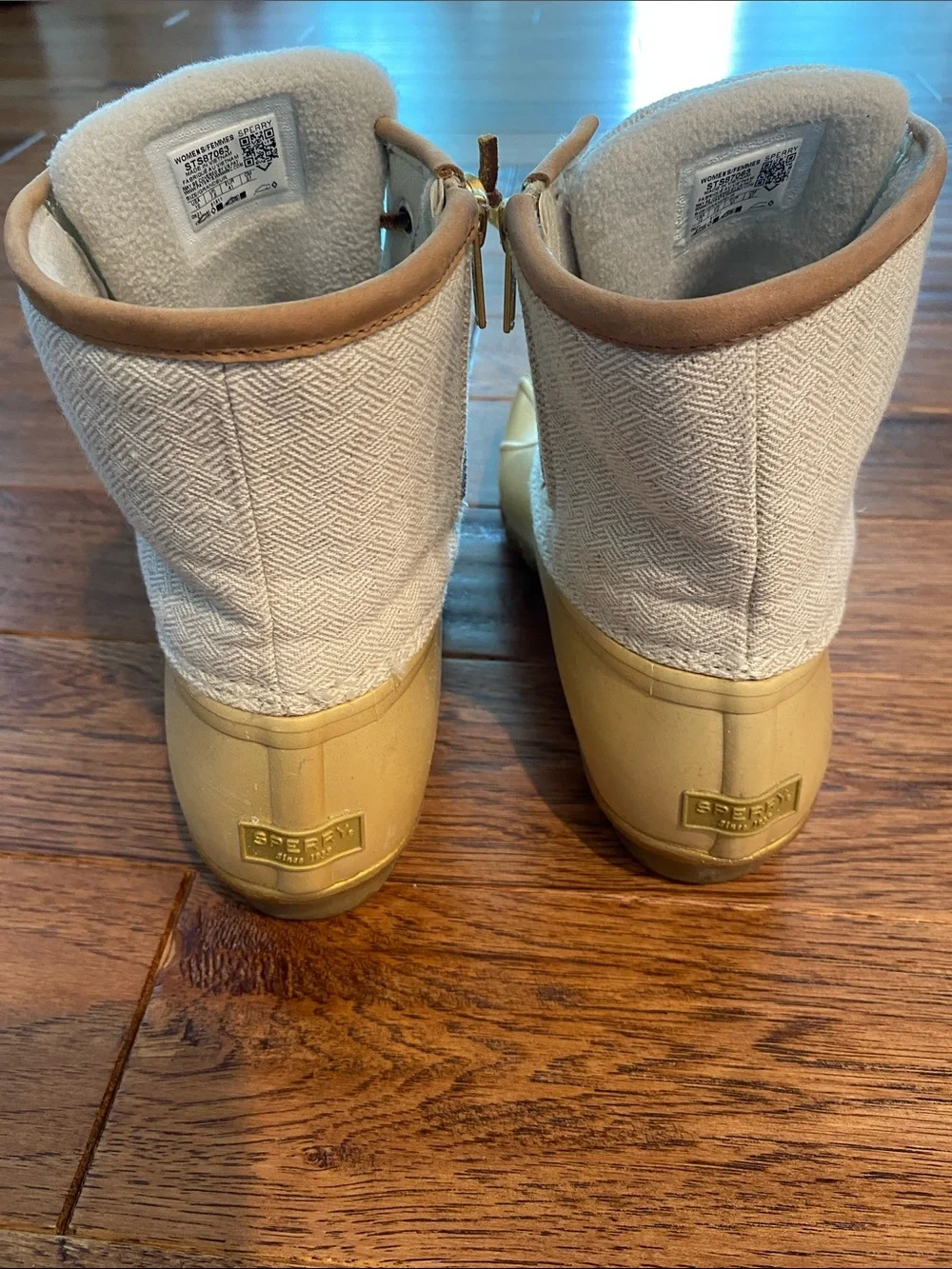 Sperry topsider Rain and Winter boots - Gold & Cream Duck Boots